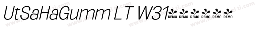 UtSaHaGumm LT W31字体转换
